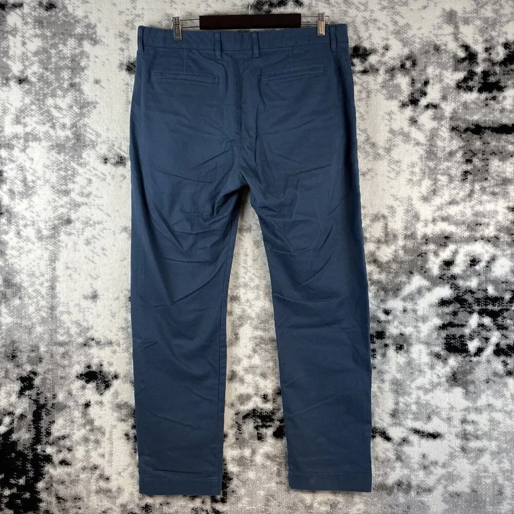 J Crew Thompson‎ Flex Pants Men's Size 36 Blue Cotton Poly Stretch Office Career